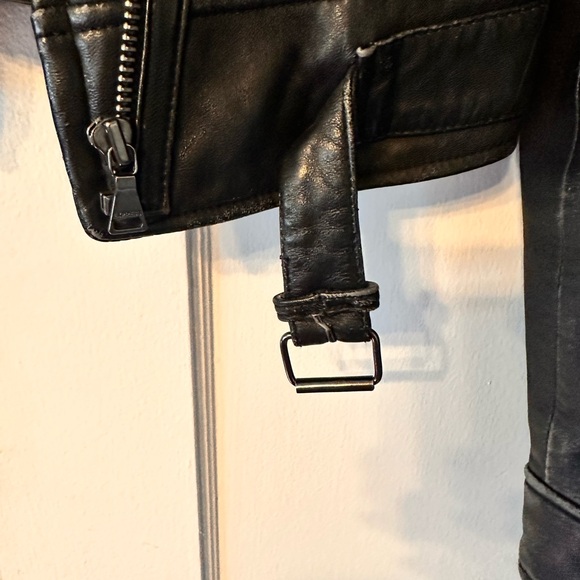 Vintage Express  genuine leather moto jacket fits small - Picture 3 of 10